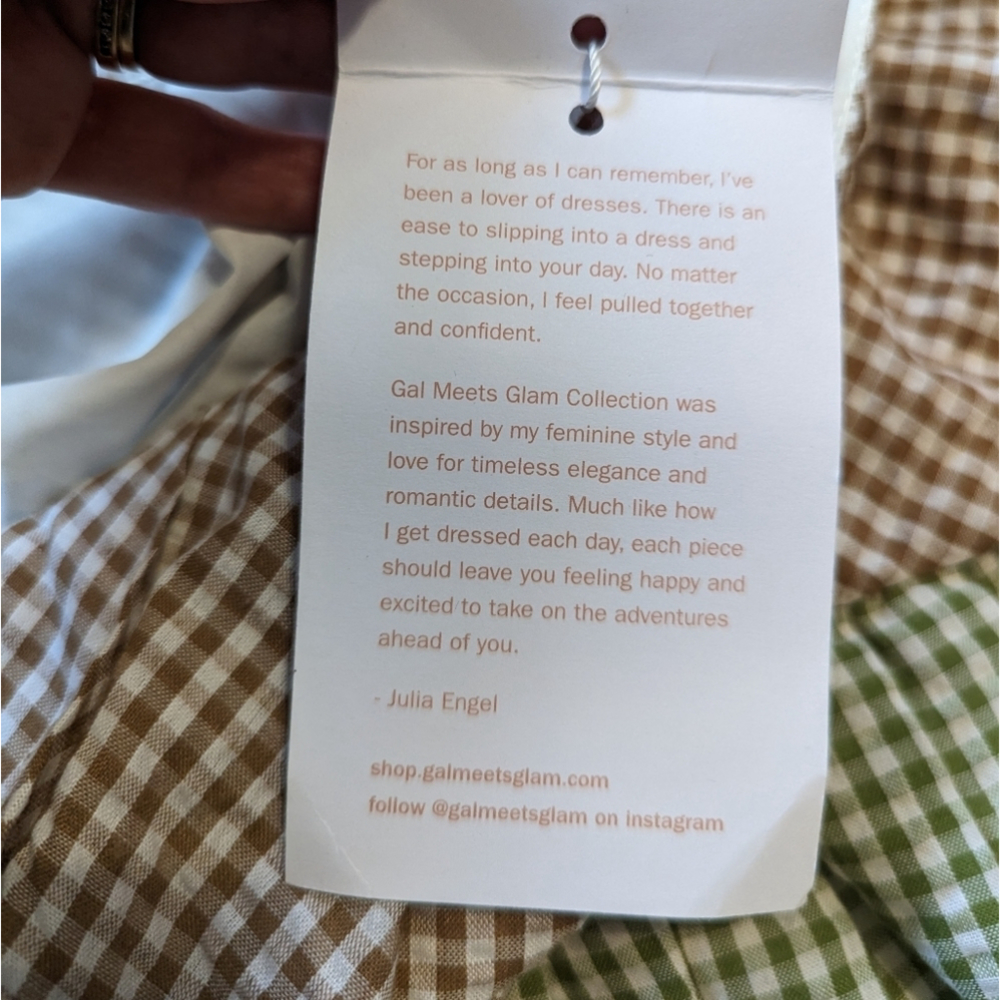 GAL MEETS GLAM Alma Two- Color Gingham Halter Neck Dress 20 - Picture 11 of 15